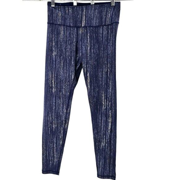 Victoria's Secret Sport Leggings Blue Gold Space Dye - Picture 5 of 10